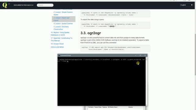 PostGIS - pgsql2shp.exe - Export table to Shapefile using SQL statements - Command Line смотреть онлайн