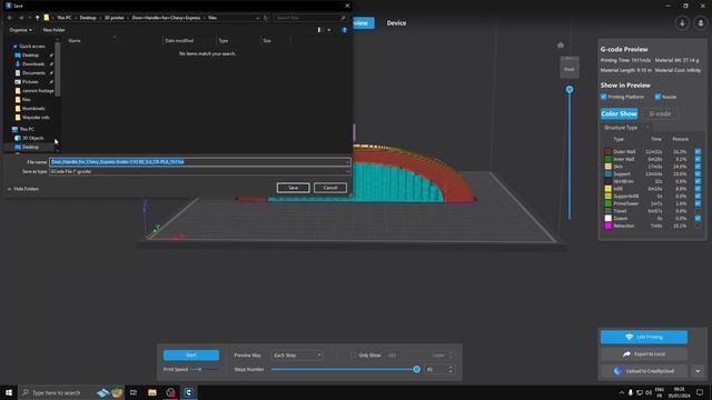 Part Print Using Creality Slicer And The Creality Ender 3 V3 Ke 3d Printer