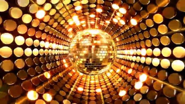 Gold Disco Ball Background. Video footage on Videohive.net смотреть онлайн