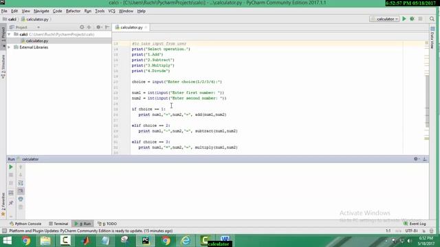 Simple Calculator using programming in Python | Pycharm | Python смотреть онлайн