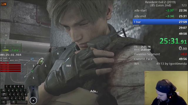Resident Evil 2 Remake Leon B Standard 120 FPS Speedrun 49:43 (Personal Best) смотреть онлайн