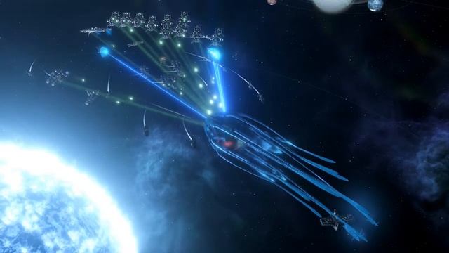 Stellaris - Blue Wraith trap at ClassA Star.. смотреть онлайн