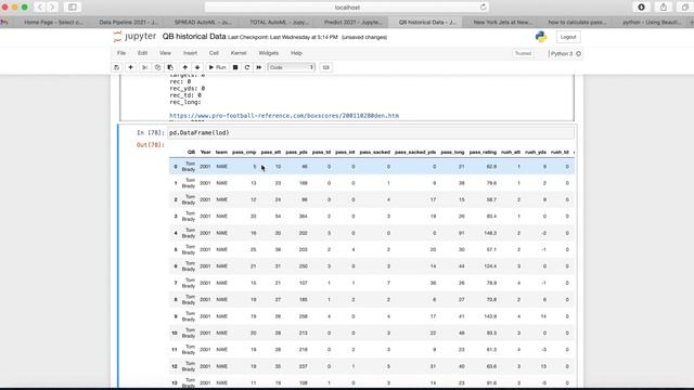 Forecasting NFL Quarterback Passing Yards in Python | Part 3: Formatting Data | Data Science/ML смотреть онлайн