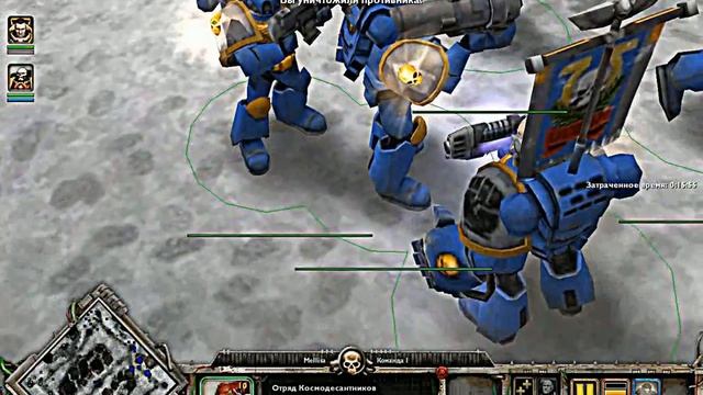 Обзор Warhammer Dawn of War Dark Crusade (космодесант тактика Глайд+) смотреть онлайн