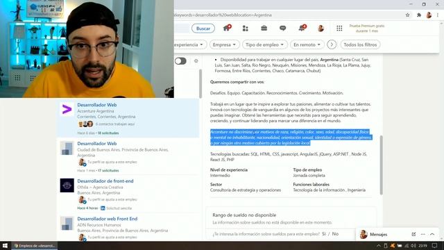 Reaccionando a empleos BASURA de Programador ? NO ME ESPERABA ESTO: Desarrollador web LGTBIQ ? смотреть онлайн
