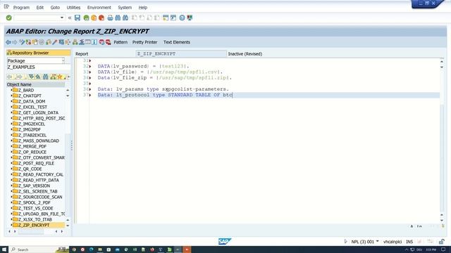 ZIP Datei mit Passwort erstellen - in SAP ABAP [deutsch] смотреть онлайн