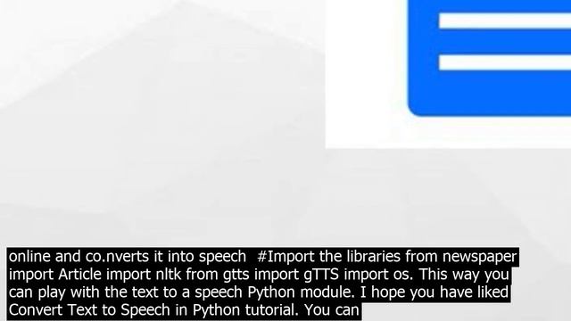 Python text to speech there are a lot of things possible using python one of them is text смотреть онлайн