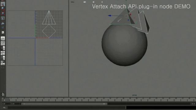 VertexAttach node demo - Maya API Plug-in custom node смотреть онлайн