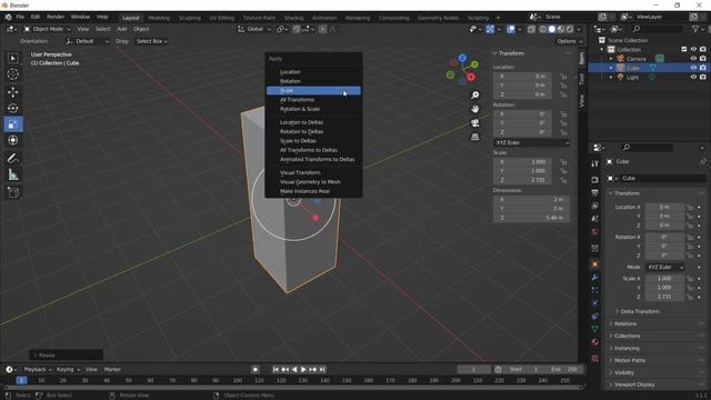 Blender How To Apply Scale Tutorial смотреть онлайн