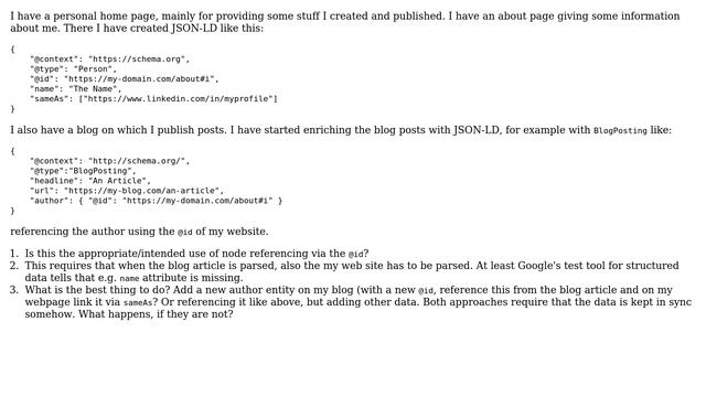 Webmasters: How to reference Person in JSON-LD on different domain via @id? смотреть онлайн
