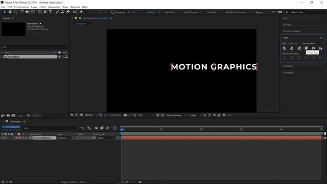 Базовый Курс Adobe After Effects. Выравнивание слоев. Урок №4. смотреть онлайн
