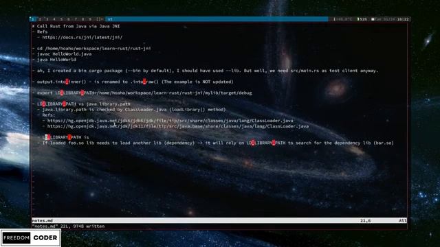 #BabyStep 28 - Learning - Rust jni + Java (cont) - 2023/01/24 смотреть онлайн