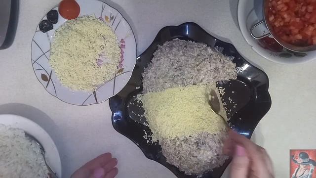 Салат на Новый год. Новогоднее оформление салата. смотреть онлайн