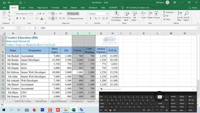 Shortcuts Key-2 in Excel II Excel Bengali смотреть онлайн