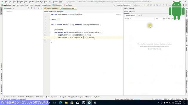 How to download Android studio and Virtual Emulator with All SDK packages then create first APP смотреть онлайн