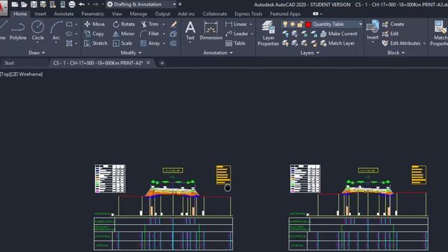 How to calculate materials quantities of road cross sections in AutoCAD. смотреть онлайн