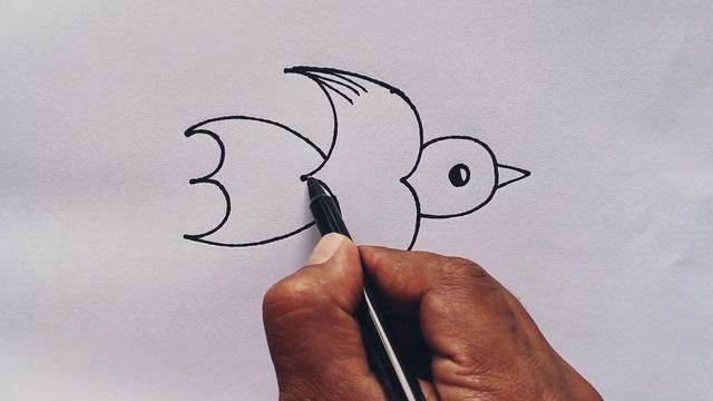 Flying Bird Drawing From 333 Number | Number Drawing смотреть онлайн