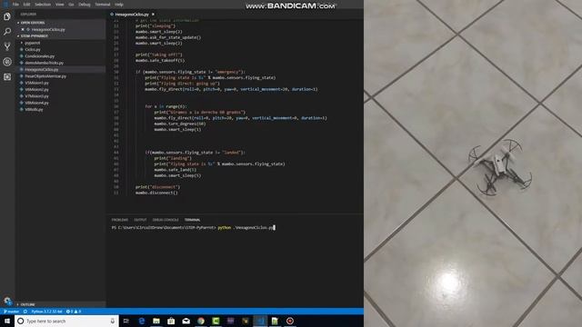 ? Pasar obstáculo y aterrizar #10 [2019] PROGRAMA un DRONE con Python / Pyparrot CODING смотреть онлайн