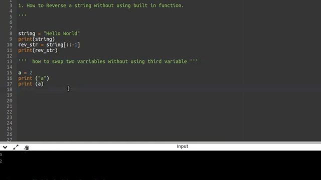Python - Reverse string And Swap 2 variables смотреть онлайн