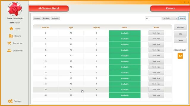 JavaFX Hotel Management System смотреть онлайн