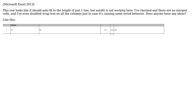 Why won't Excel autofit my row height? [Microsoft Excel 2013]? смотреть онлайн