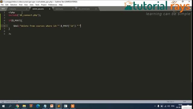 13. DELETE | Ajax CRUD Operation | Ajax Tutorial | Ajax Insert Update Delete| Tutorial Rays смотреть онлайн