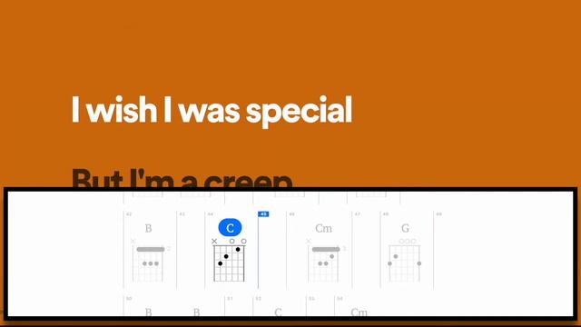 Creep - Radiohead (Karaoke + Guitar Chords with bass and drums backing tracks) смотреть онлайн