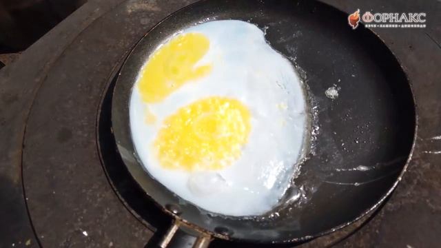 Жарим яичницу на казан-мангале без огня! В Сибири +35 в тени. смотреть онлайн