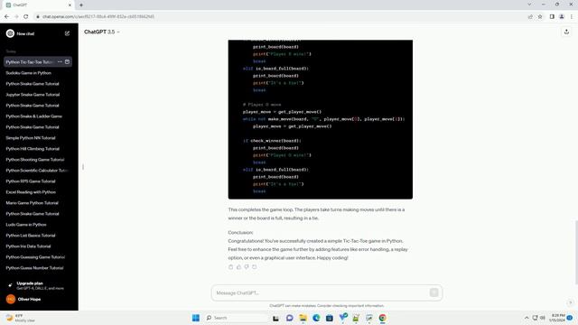 python code for tic tac game смотреть онлайн