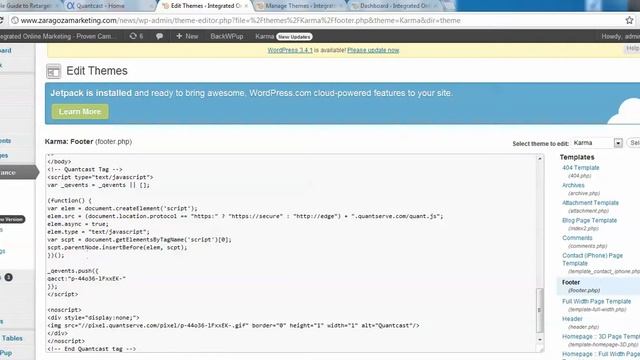 Retargeting Research - Installing Quantcast Tags On Wordpress Site to Collect Demographic Data смотреть онлайн
