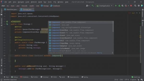 Web чат на чистой Java (Vaadin)
