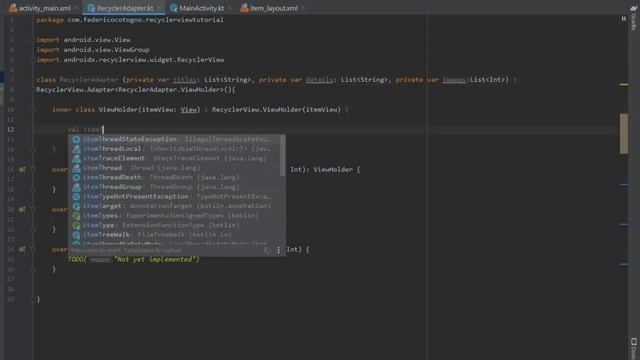 Recyclerview onclicklistener in android Activity/kotlin смотреть онлайн