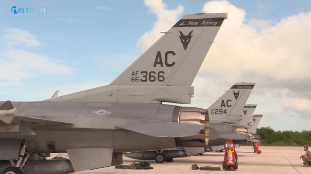 High Alert! US Air Force F-16 Fighter Jet Emergency Takeoff One By One - For Combat Mission смотреть онлайн