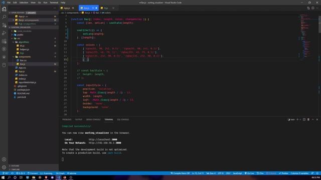 React Sorting Visualizer (Insertion And Selection Sort) смотреть онлайн