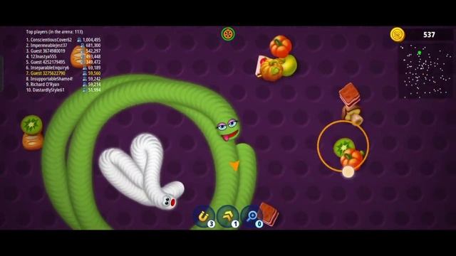 Worms Zone io / Big Snake / Snake game 2023 / Saamp wala game #50 смотреть онлайн