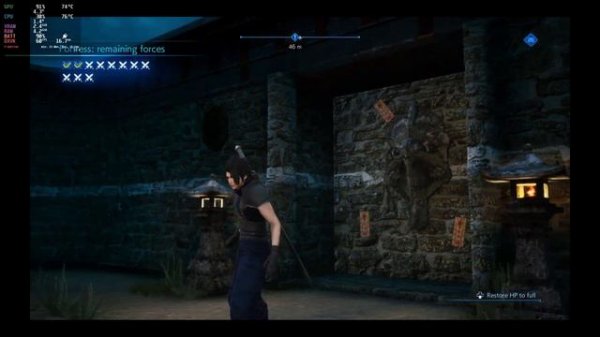 CRISIS CORE –FINAL FANTASY VII– REUNION Steam Deck game play, High settings.