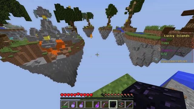 Играю в скай варс с лаки блоками на сервере куб крафт! смотреть онлайн
