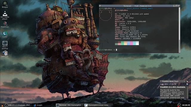 FreeBSD 13.0 with the Lumina Desktop смотреть онлайн