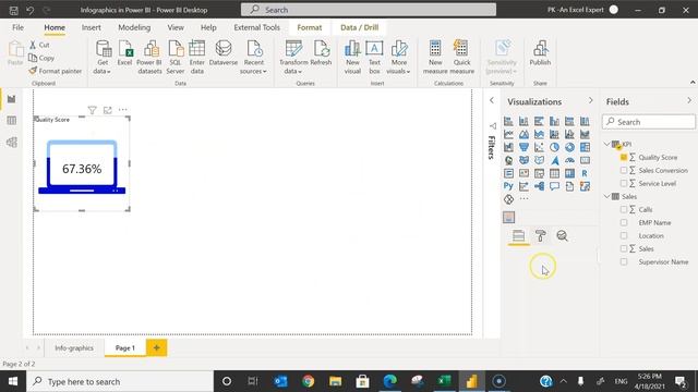 Infographics in Power BI Dashboard смотреть онлайн