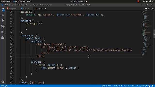 7 Vuejs - Socket.IO | Juego del triqui/gato: Vista Play, creación tablero de juego смотреть онлайн