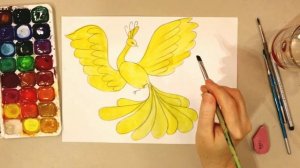 КАК НАРИСОВАТЬ ЖАР-ПТИЦУ?УРОК РИСОВАНИЯ?