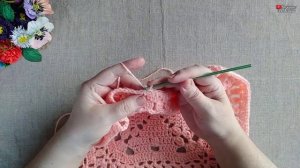 МАСТЕР КЛАСС - Большой квадратный МОТИВ КРЮЧКОМ для пледа