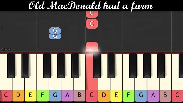 Nursery Rhymes - Old MacDonald had a farm (Piano for children) смотреть онлайн