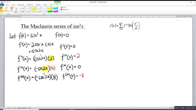 Maclaurin Series of sin^2 x смотреть онлайн