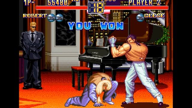 Fighting Game Bosses 109. Art of Fighting 2 - Geese Howard boss battle (True Ending) смотреть онлайн