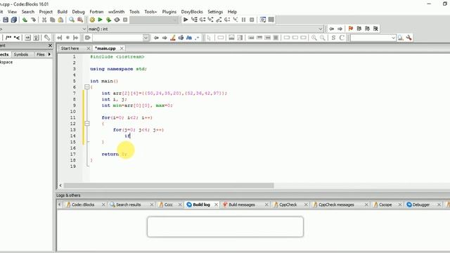 How to program that initialize a 2D array of 2 row & 4 column and display the mini and max in 2D смотреть онлайн