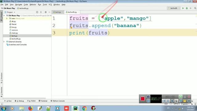 Add Data In List() Python | use append function смотреть онлайн