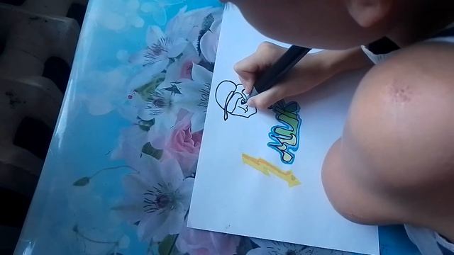 рисуем тег и лицо маркерами/рисуем и читаем смотреть онлайн