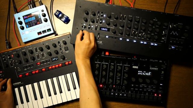 Techno Jam #11: Korg Monologue, Minilogue Xd, Drumlogue, 1010music Bluebox