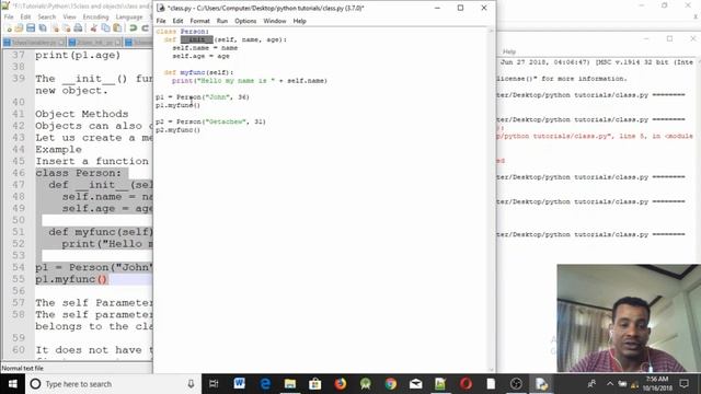 Lecture 35: Python Class and Object MethodsProgramming Tutorial in Amharic | በአማርኛ смотреть онлайн